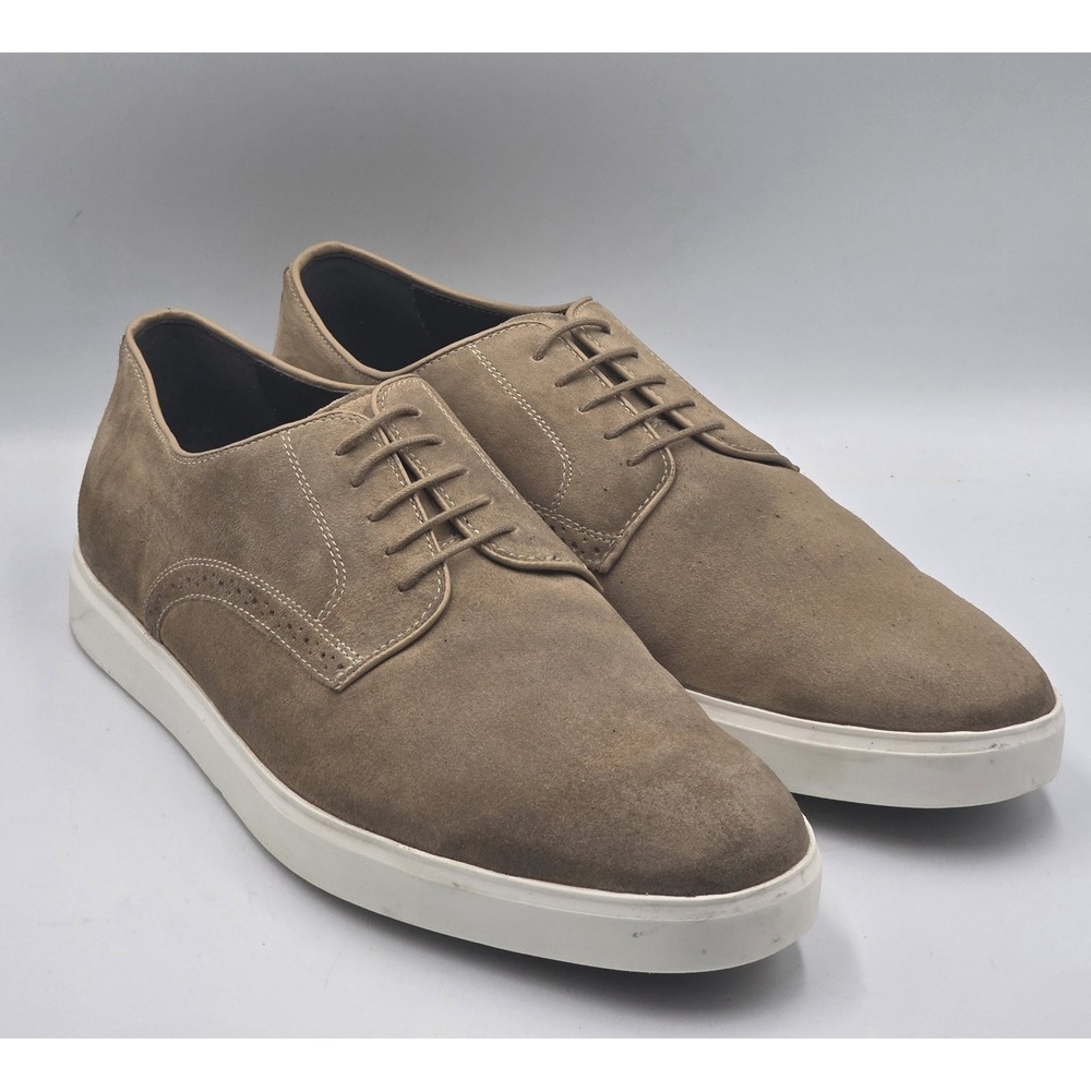 Johnston & Murphy Brody Plain Toe Sneakers Mens 11M Taupe Suede 20-6650